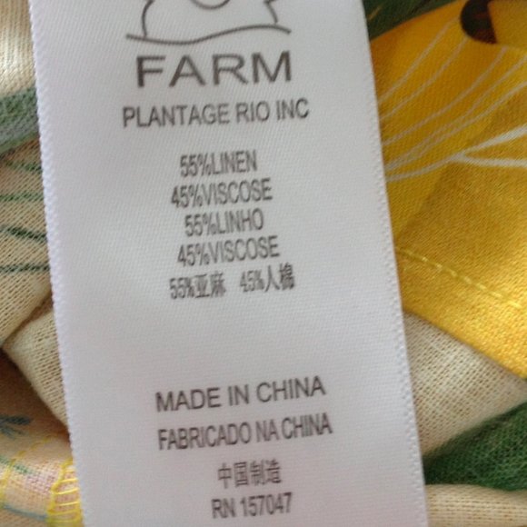 Farm Rio Golden Jungle Linen Midi Dress - Picture 9 of 16